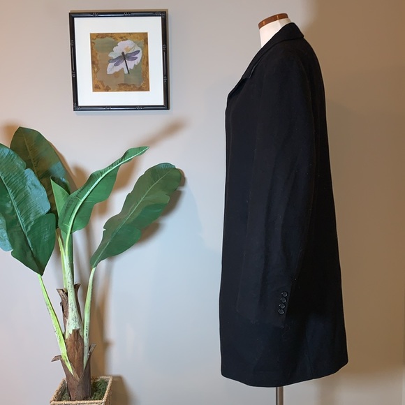 Hart Schaffner Marx Male Pilot Wool Blend Trenchcoat Overcoat, Black, Size 42L - Picture 3 of 16